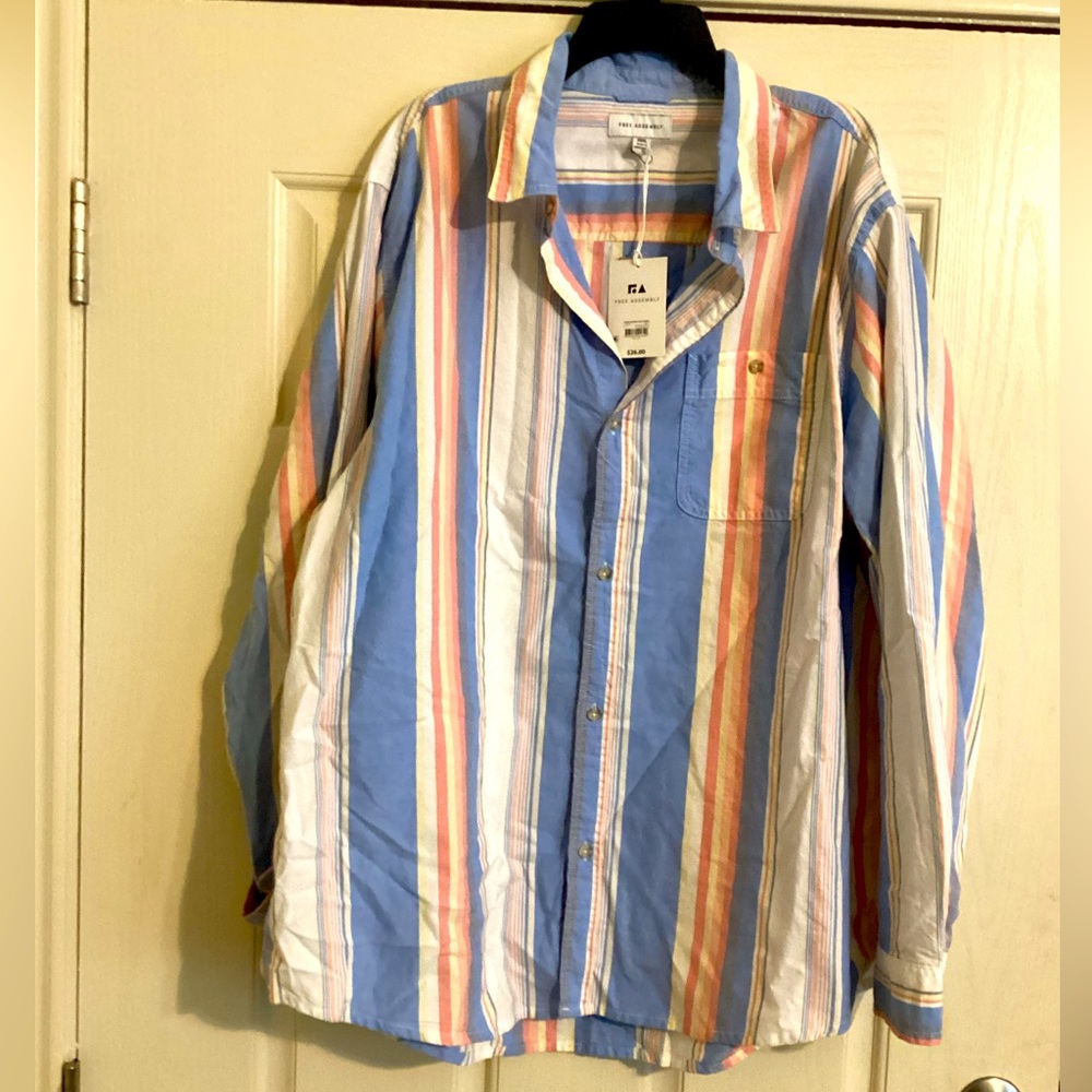 Free Assembly Cotton long sleeve striped shirt